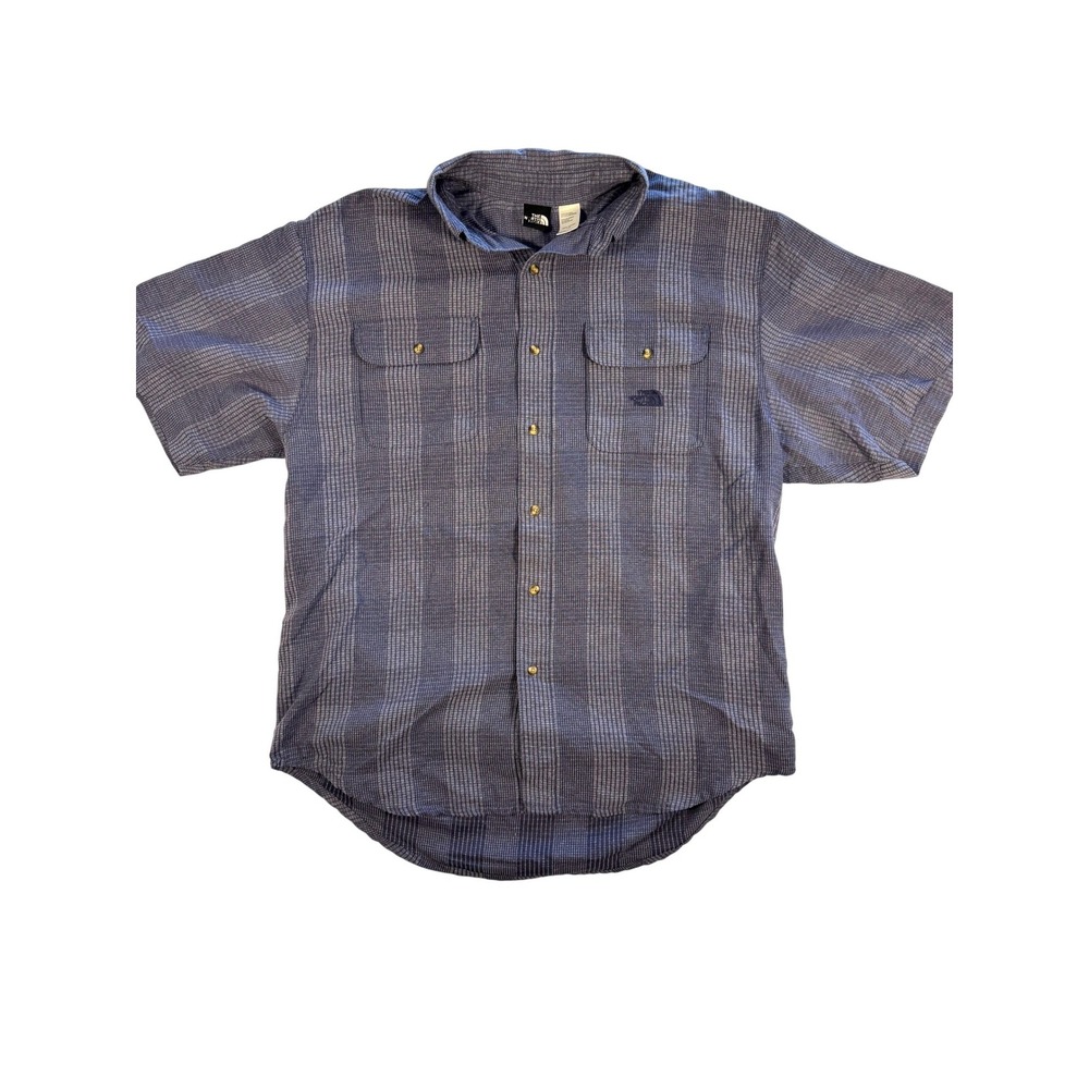 The‎ North Face Mens Plaid Short Sleeve Casual Shirt Large Lightweight Casual